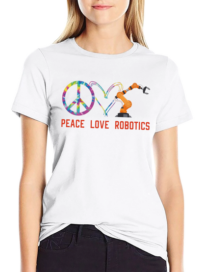 Peace Love Robotics Graphic Tee