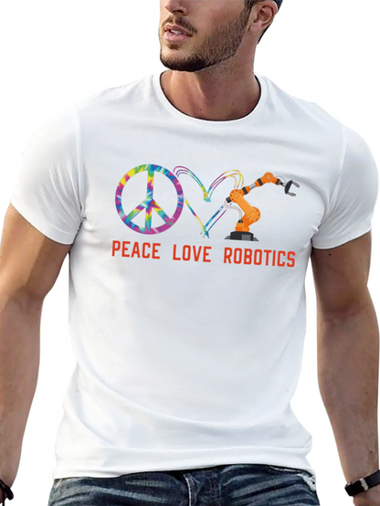 Peace Love Robotics Graphic Tee