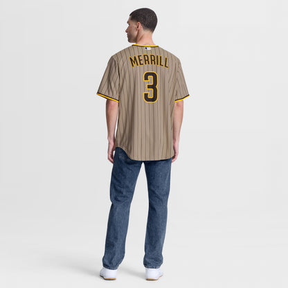 Jackson Merrill San Diego Padres Nike Alternate Replica Jersey - Sand