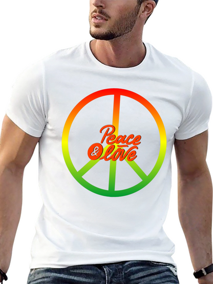 Peace & Love Rasta Graphic T-Shirt