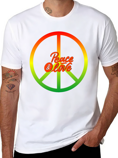 Peace & Love Rasta Graphic T-Shirt