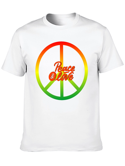 Peace & Love Rasta Graphic T-Shirt