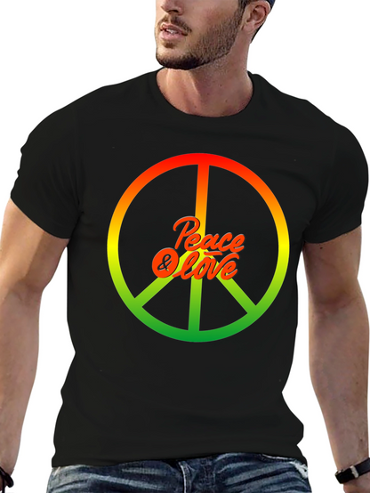 Peace & Love Rasta Graphic T-Shirt
