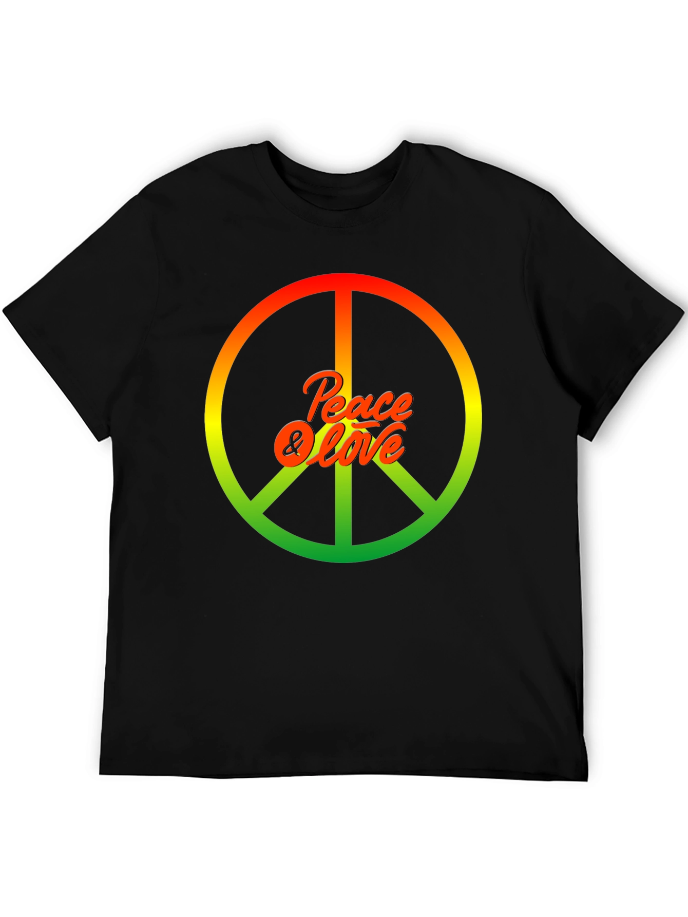 Peace & Love Rasta Graphic T-Shirt