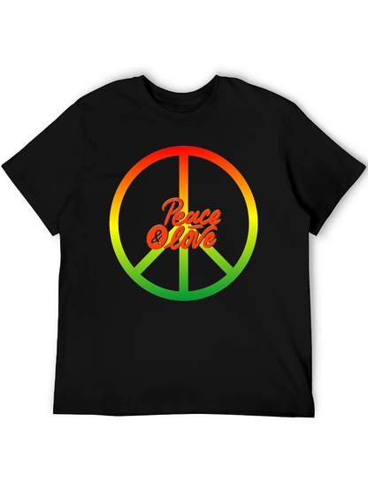 Peace & Love Rasta Graphic T-Shirt
