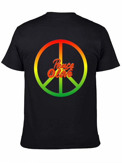 Peace & Love Rasta Graphic T-Shirt