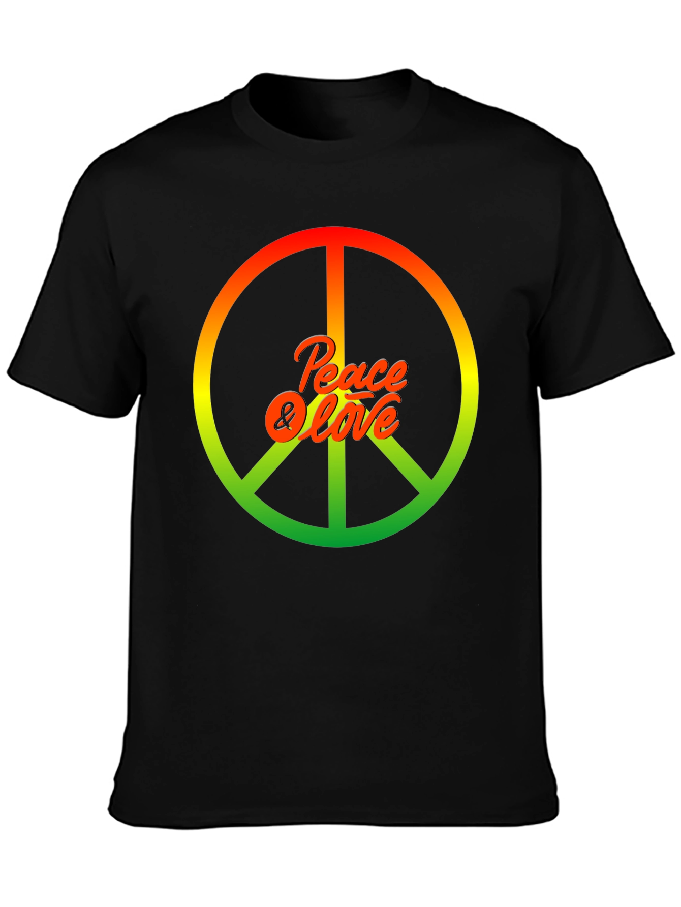 Peace & Love Rasta Graphic T-Shirt