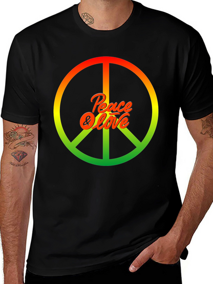 Peace & Love Rasta Graphic T-Shirt