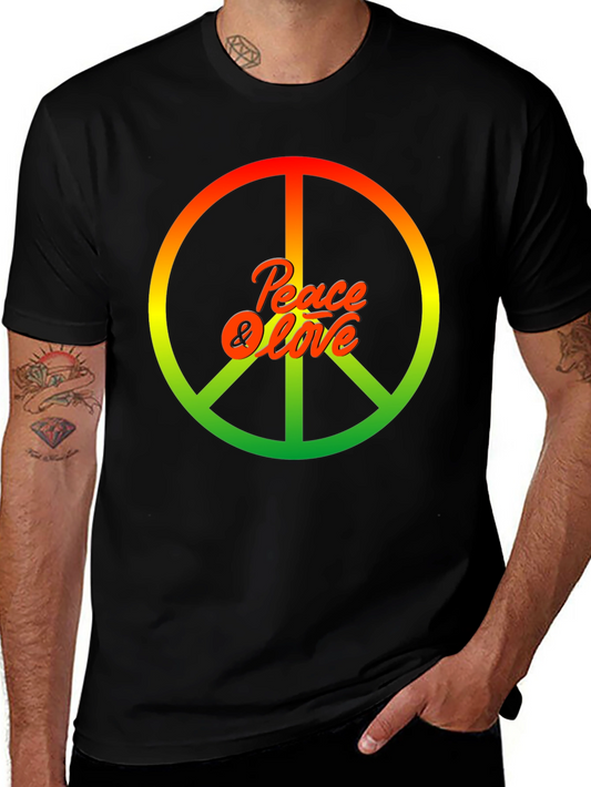 Peace & Love Rasta Graphic T-Shirt