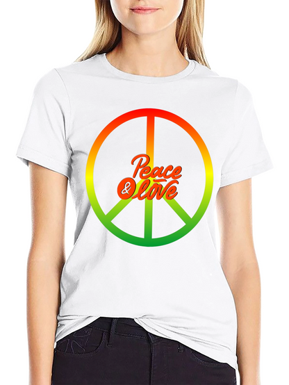 Peace & Love Rasta Graphic T-Shirt