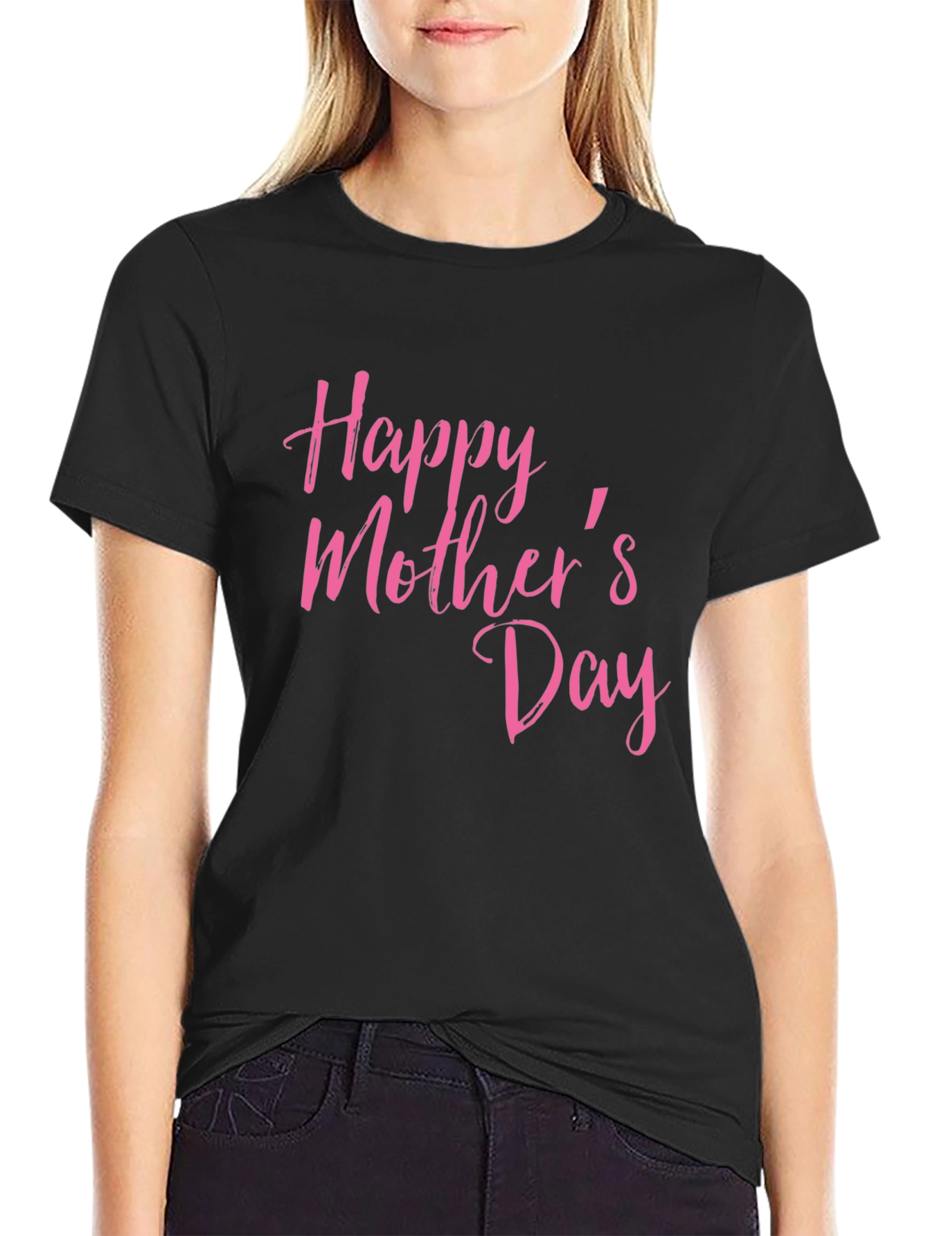 Happy Mothers Day T-Shirt Black Tee