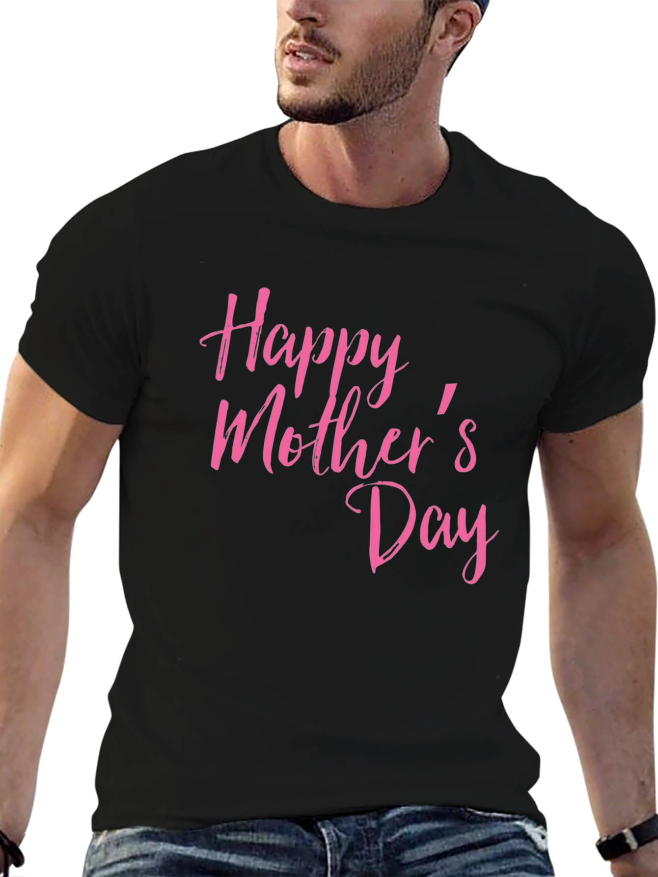 Happy Mothers Day T-Shirt Black Tee
