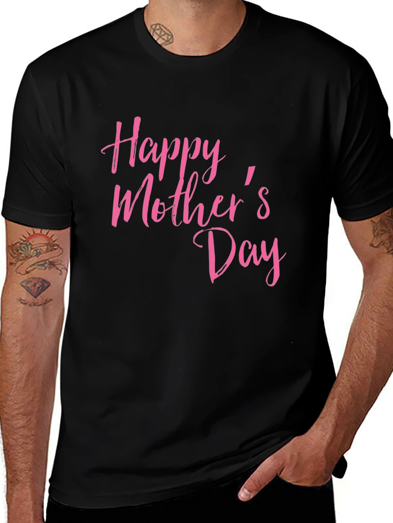 Happy Mothers Day T-Shirt Black Tee