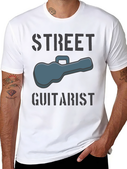 Street Guitarist Graphic Tee - Black