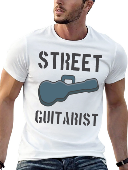 Street Guitarist Graphic Tee - Black