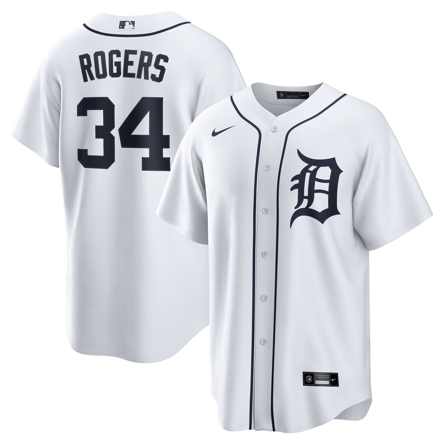 Jake Rogers Detroit Tigers Nike Home Replica Jersey - White