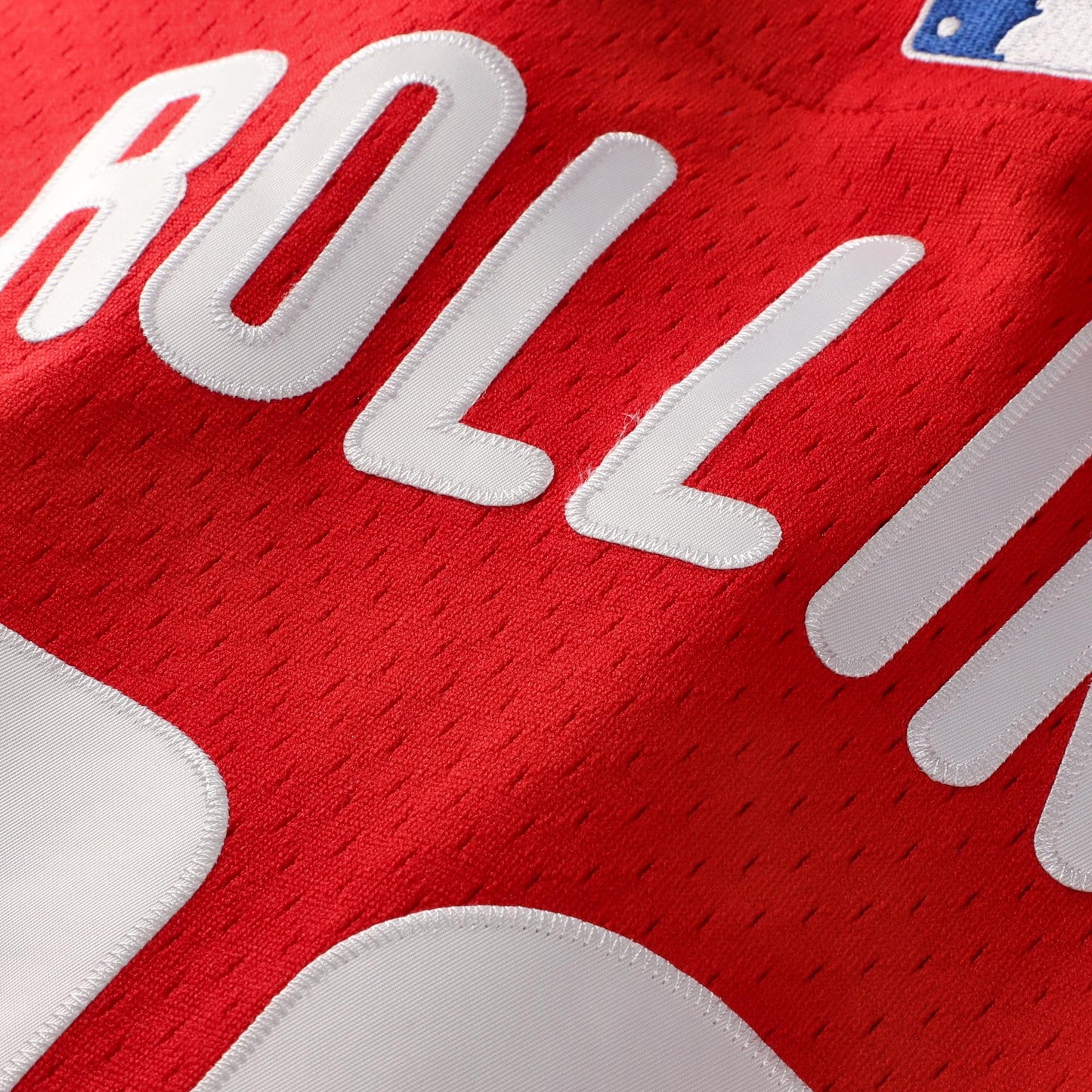 Jimmy Rollins Philadelphia Phillies Mitchell &amp;amp; Ness Cooperstown Mesh Batting Practice Button-Up Jersey - Red