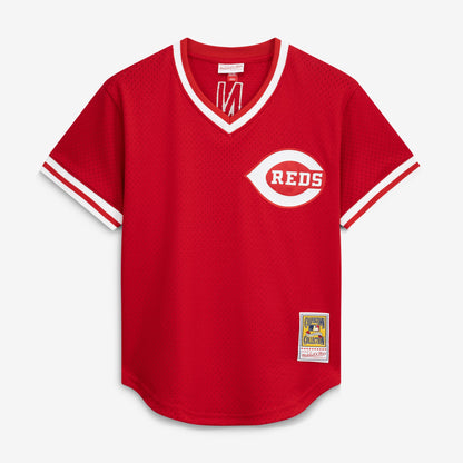 Johnny Bench Cincinnati Reds Mitchell &amp;amp; Ness Authentic Batting Practice Jersey - Scarlet