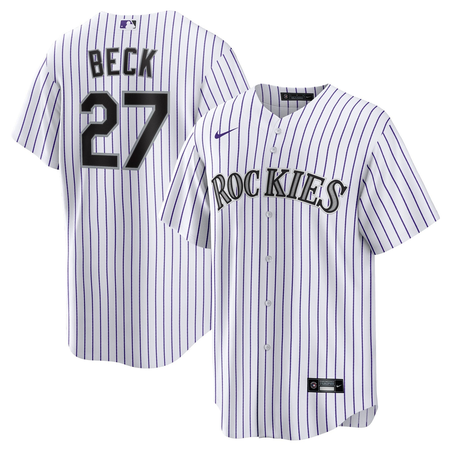 Jordan Beck Colorado Rockies Nike Home Replica Jersey - White