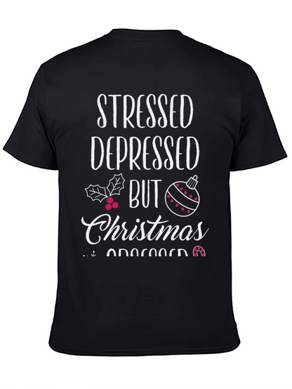 Stressed Depressed But Christmas Obsessed T-Shirt