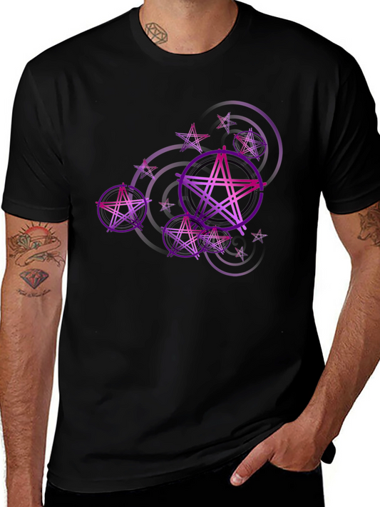 Occult Pentagram Graphic Black T-Shirt