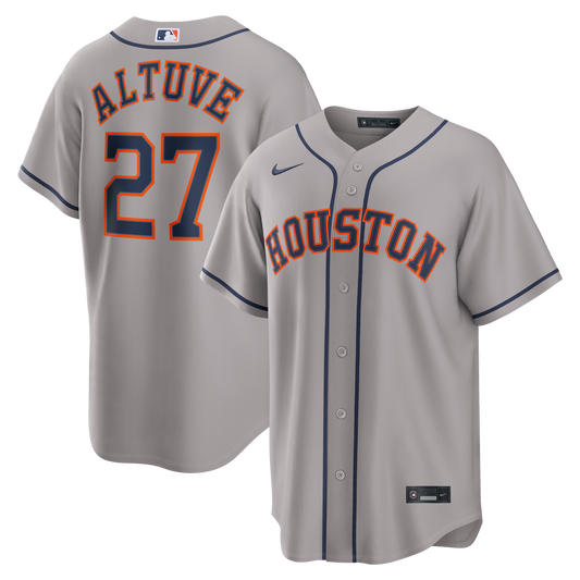 Jose Altuve Houston Astros Nike Road Replica Jersey - Gray