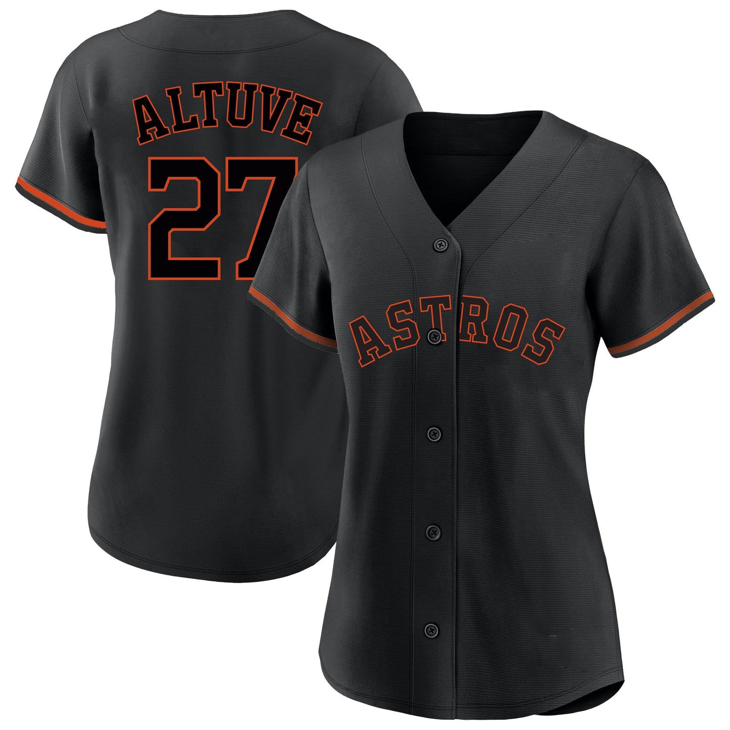 Jose Altuve Houston Astros Profile Women's Plus Size Player Name &amp;amp; Number Fashion Jersey - Black