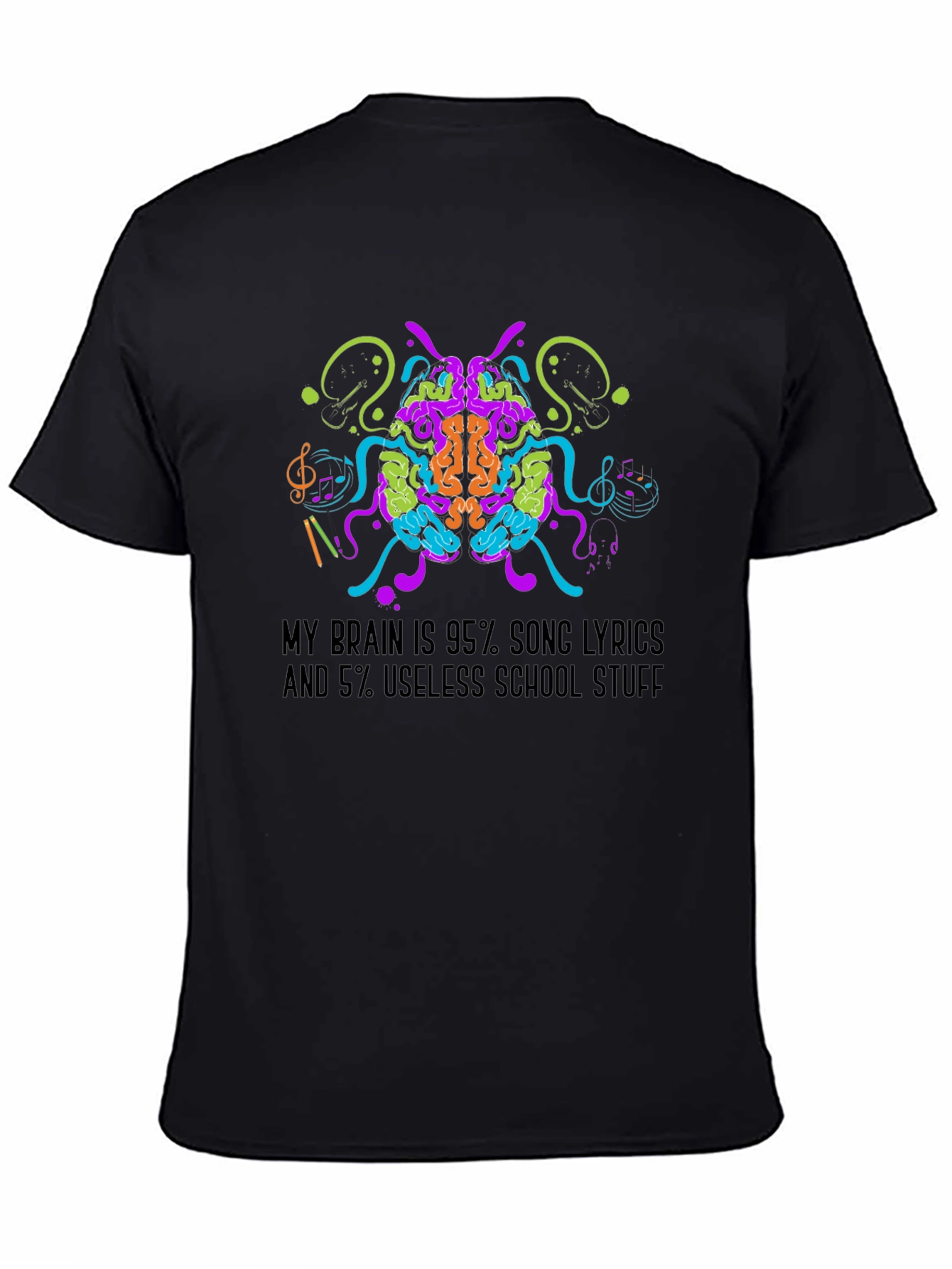 Song Lyrics Brain T-Shirt - Music Lover Tee