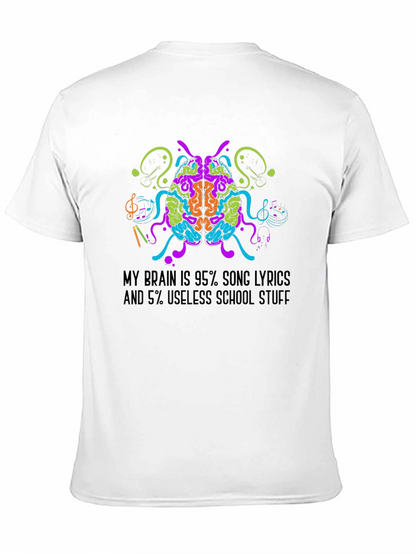 Song Lyrics Brain T-Shirt - Music Lover Tee