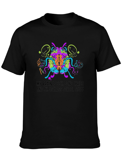 Song Lyrics Brain T-Shirt - Music Lover Tee