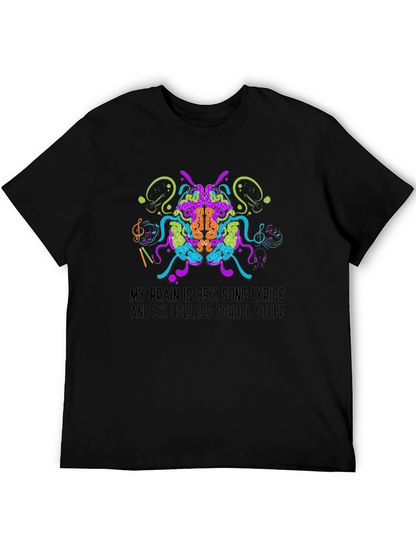 Song Lyrics Brain T-Shirt - Music Lover Tee