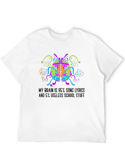 Song Lyrics Brain T-Shirt - Music Lover Tee