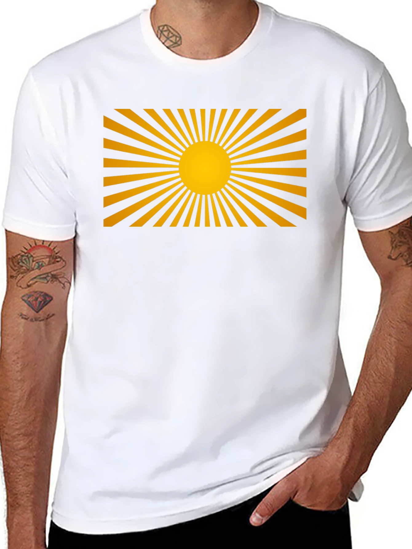 Rising Sun Graphic Black T-Shirt
