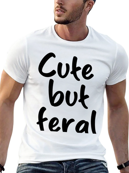 Cute But Feral Black Graphic Tee