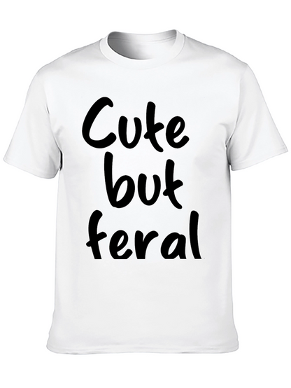 Cute But Feral Black Graphic Tee