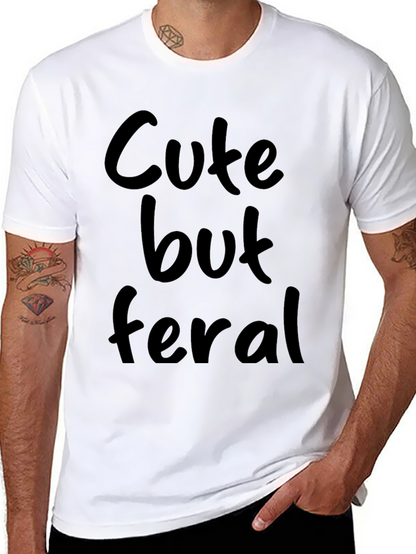 Cute But Feral Black Graphic Tee