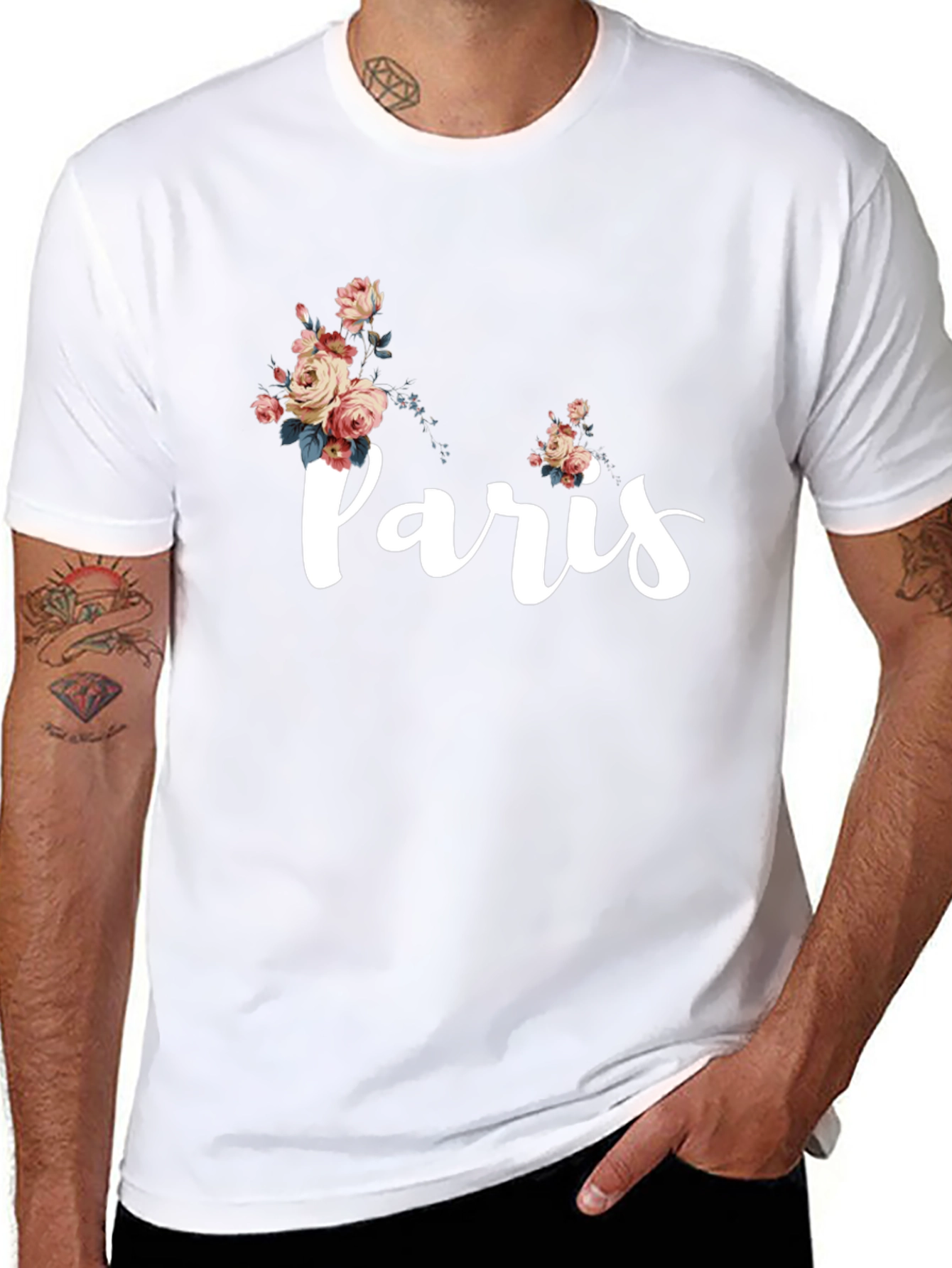 Paris Floral Graphic T-Shirt
