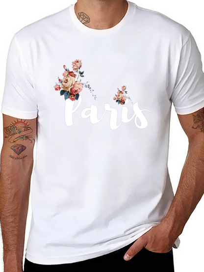 Paris Floral Graphic T-Shirt