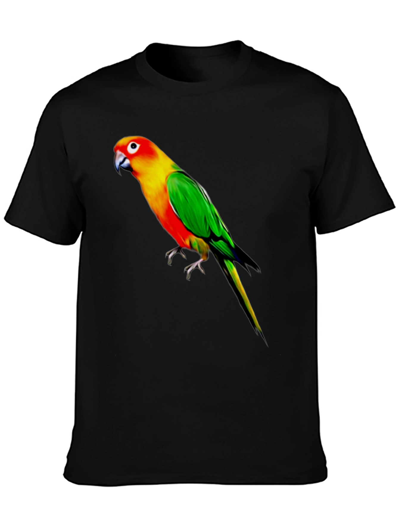 Parrot Graphic Black T-Shirt