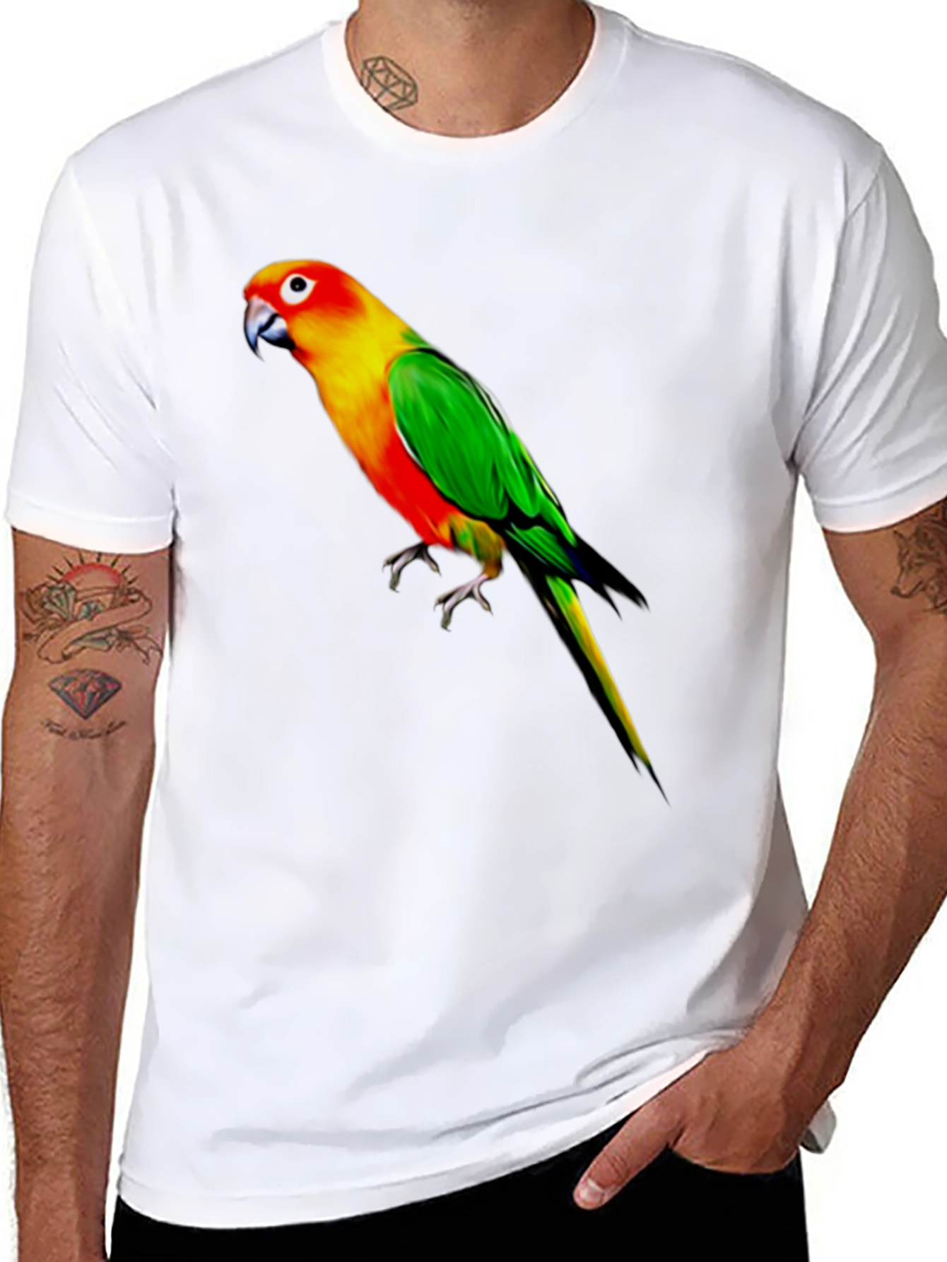 Parrot Graphic Black T-Shirt