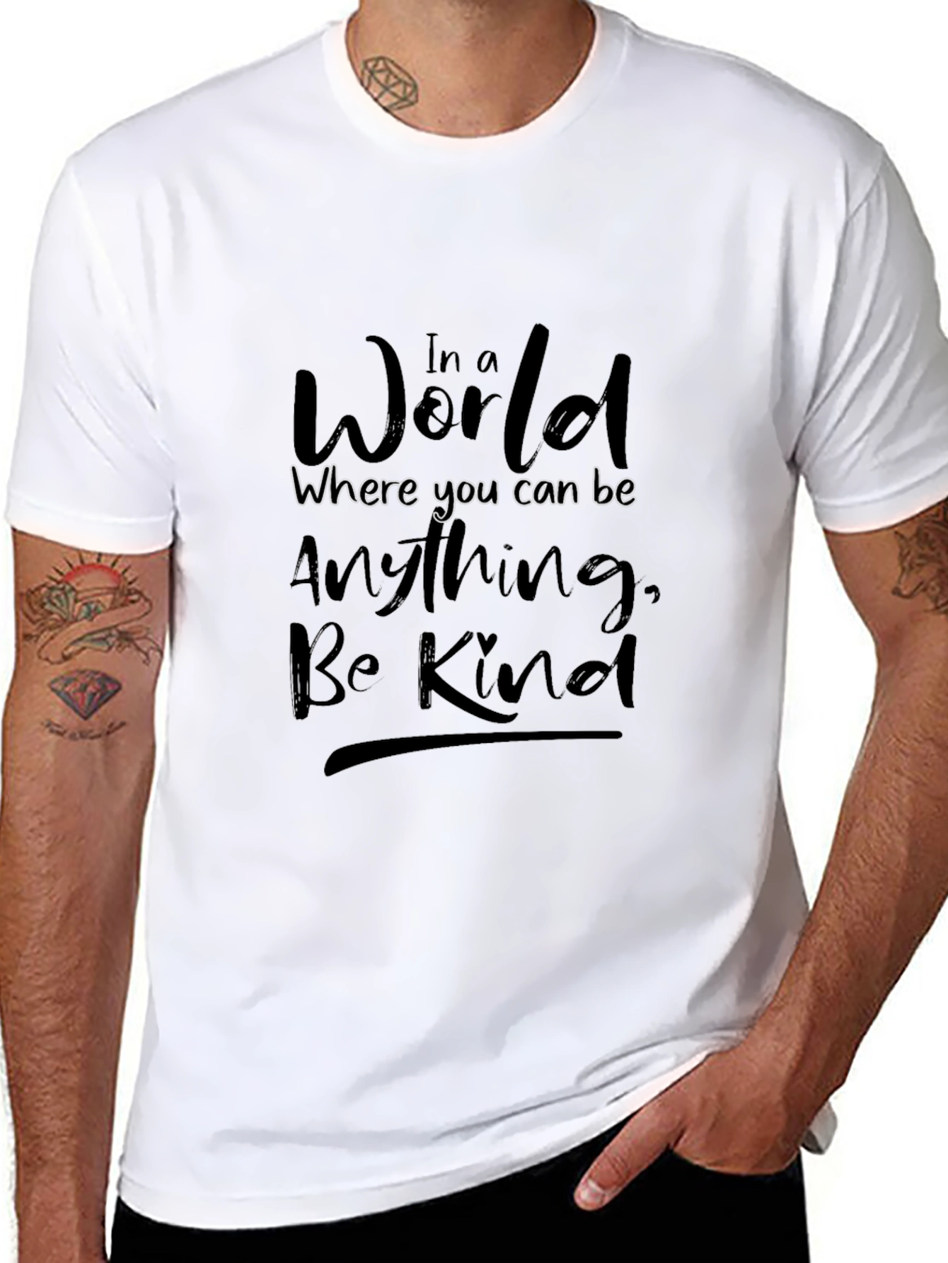 In a World Be Kind Black T-Shirt