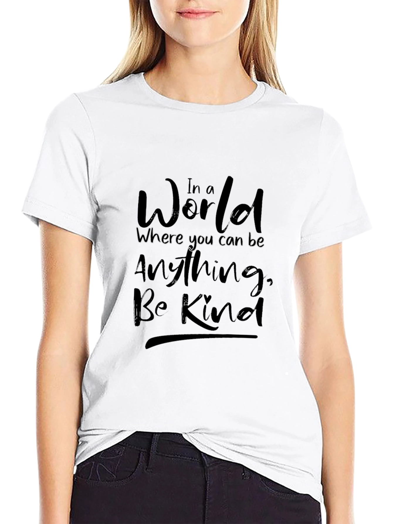 In a World Be Kind Black T-Shirt