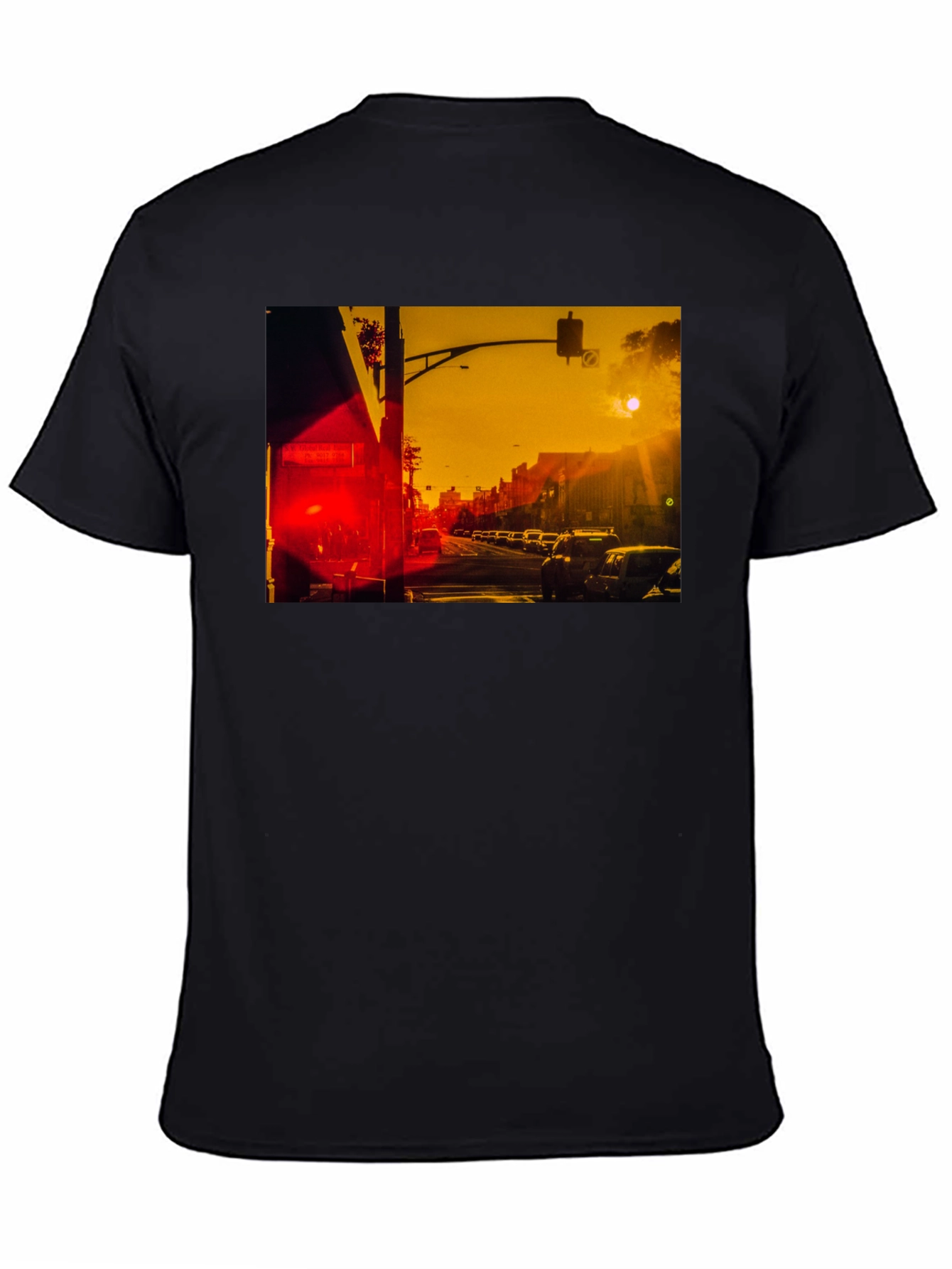 Sunset Street Scene Graphic T-Shirt