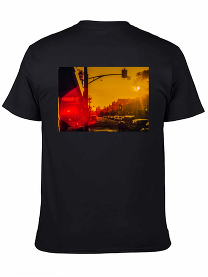 Sunset Street Scene Graphic T-Shirt