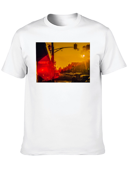 Sunset Street Scene Graphic T-Shirt