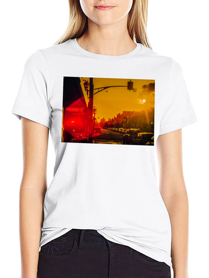 Sunset Street Scene Graphic T-Shirt