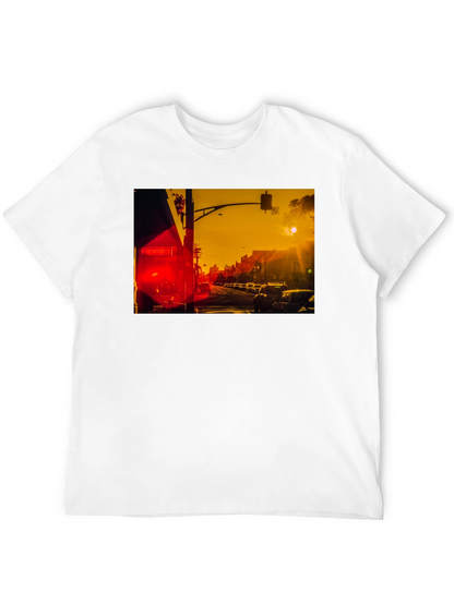 Sunset Street Scene Graphic T-Shirt