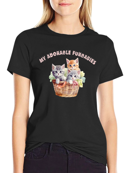 Adorable Furbabies T-Shirt - Cute Kitten Design
