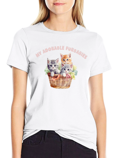 Adorable Furbabies T-Shirt - Cute Kitten Design
