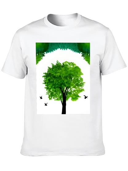 Nature Tree Graphic Black T-Shirt